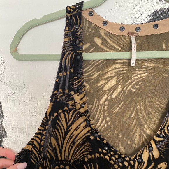 Free People | Ellie Mini Dress | Velvet Burnout | Small - Picture 7 of 12